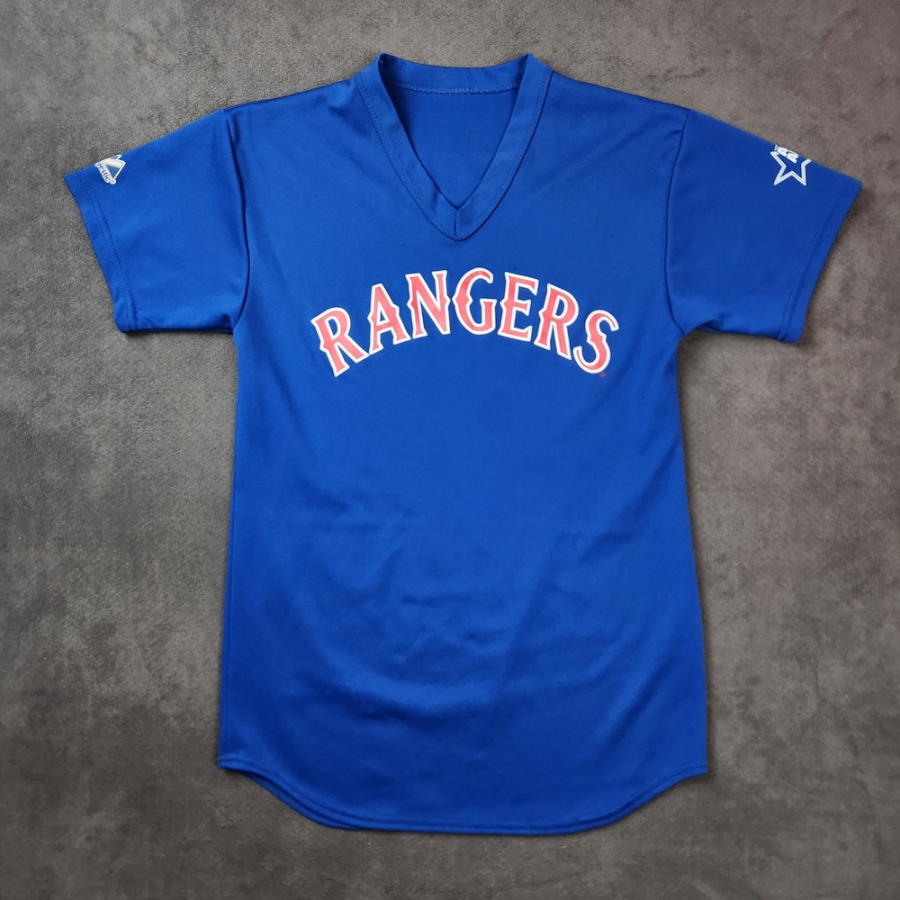 Rangers Majestic Baseball Jersey Cronk #1 Blue Size Adult Small‎